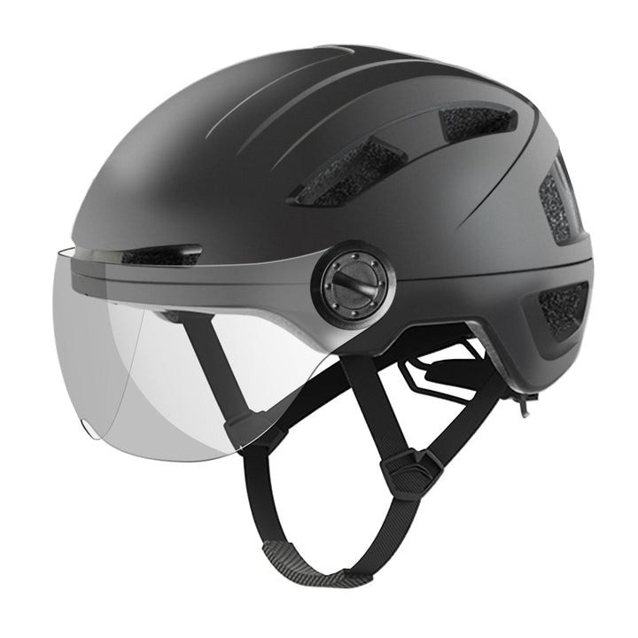 Fahrradhelm Herren, Damen Helm mit Magnetischem Visier Abnehmbarer Sonnenschutzkappe und Grössenvers