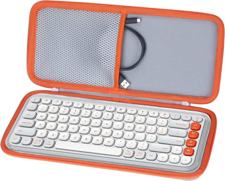 Lebakort Hart Schutz Hülle Etui Tasche für Logitech POP ICON Keys Tastatur | Hartschale, Weiches Inn