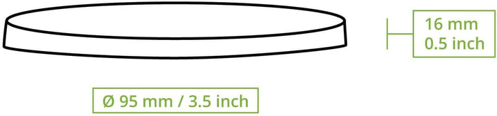 BIOZOYG Bio Einweg-Becher-Deckel für Bio Speisebecher Ø 95mm I Kompostierbare Becher Einweg Deckel &