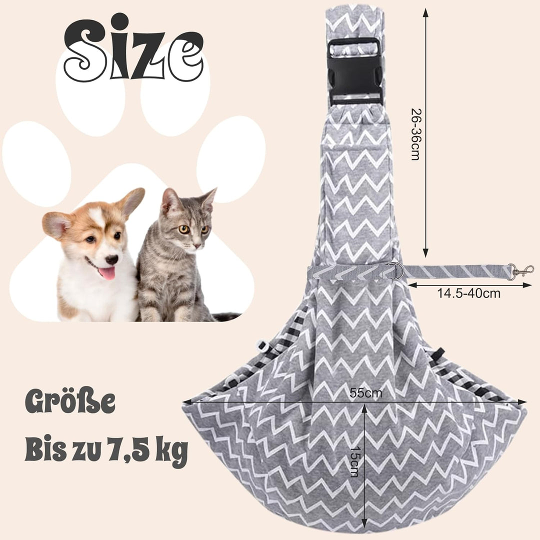 Forhandy Hundetragetasche, Tragbare Wendbarer Tragetasche Hund mit Verstellbare Schultergurt und Fro