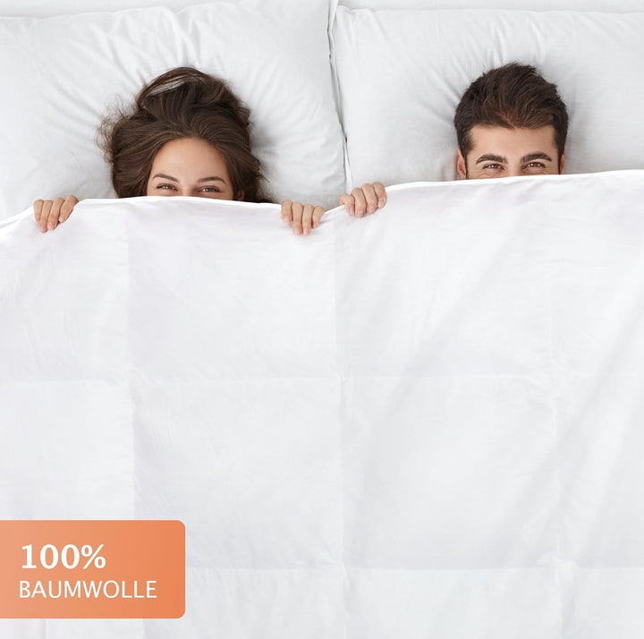 Premium Daunendecke extra warm 135x200 cm | 1600g Bettdecke, 85% Federn 15% Daunen | 100% natürliche