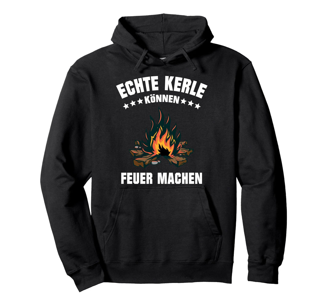 Camping Echte Kerle Lagerfeuer Campingkocher Geschenk Herren Pullover Hoodie