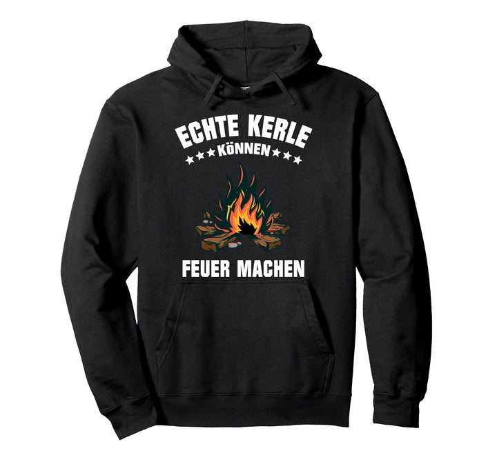 Camping Echte Kerle Lagerfeuer Campingkocher Geschenk Herren Pullover Hoodie