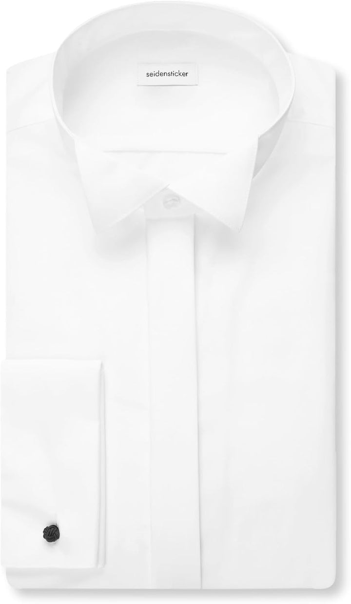 Seidensticker Herren Shaped Bügelfrei Kläppchen Kragen Langarm Umschlagmanschette Businesshemd 44 We