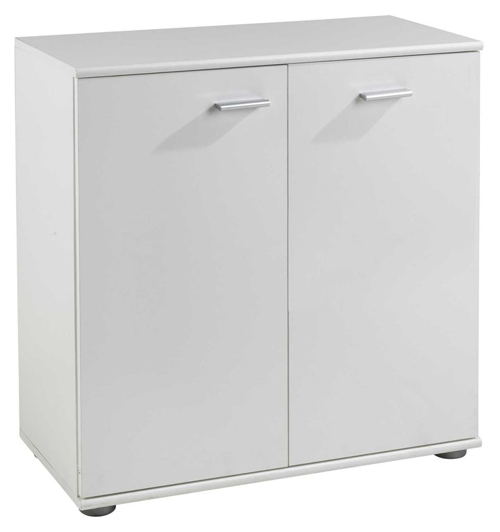 Home4You Kommode mit 2 Türen - Weiss matt - 71 cm breit - Sideboard Mehrzweckschrank