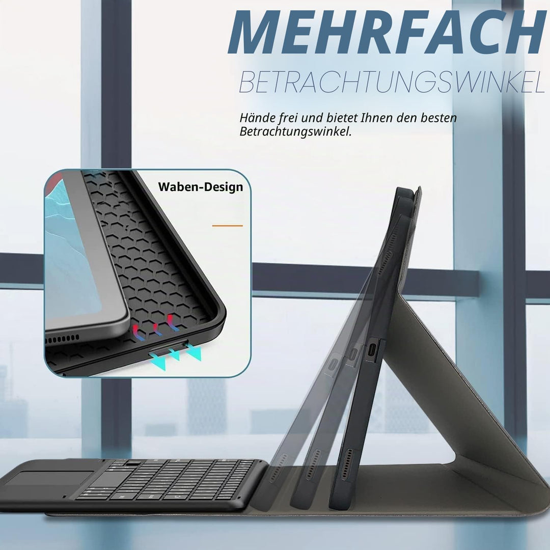 Wineecy Beleuchtete Tastatur Hülle für Xiaomi Pad 6S Pro 12.4 Zoll Tablet 2024, Magnetisch Abnehmbar