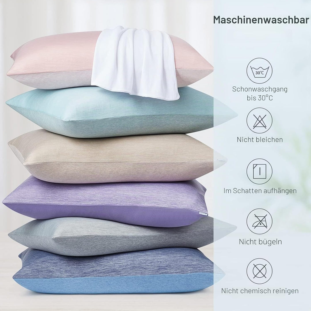 Kissenbezug 40 x 80cm, Marchpower 2er kühlender Kissenhülle 100% Baumwolle, mit Japanische Q-Max>0.5