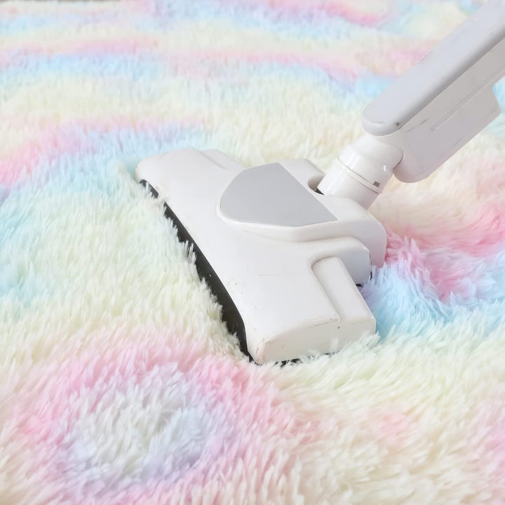 VOFUSHON Teppich Rund Hochflor Teppich Wohnzimmer Teppich Langflor Teppiche für Wohnzimmer flauschig