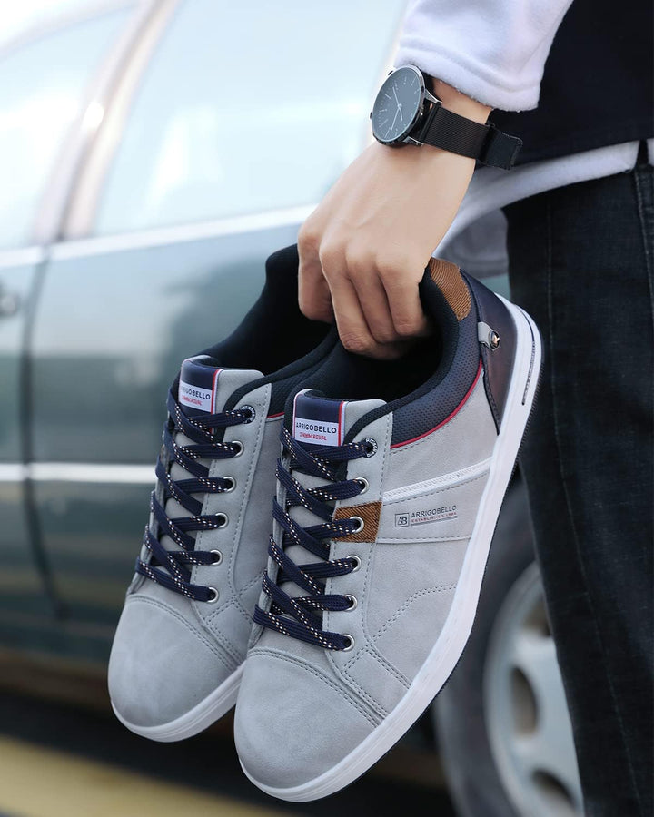 ARRIGO BELLO Herren Freizeitschuhe Schuhe Sneakers Wanderschuhe Leders Laufschuhe Leichtgewicht Outd