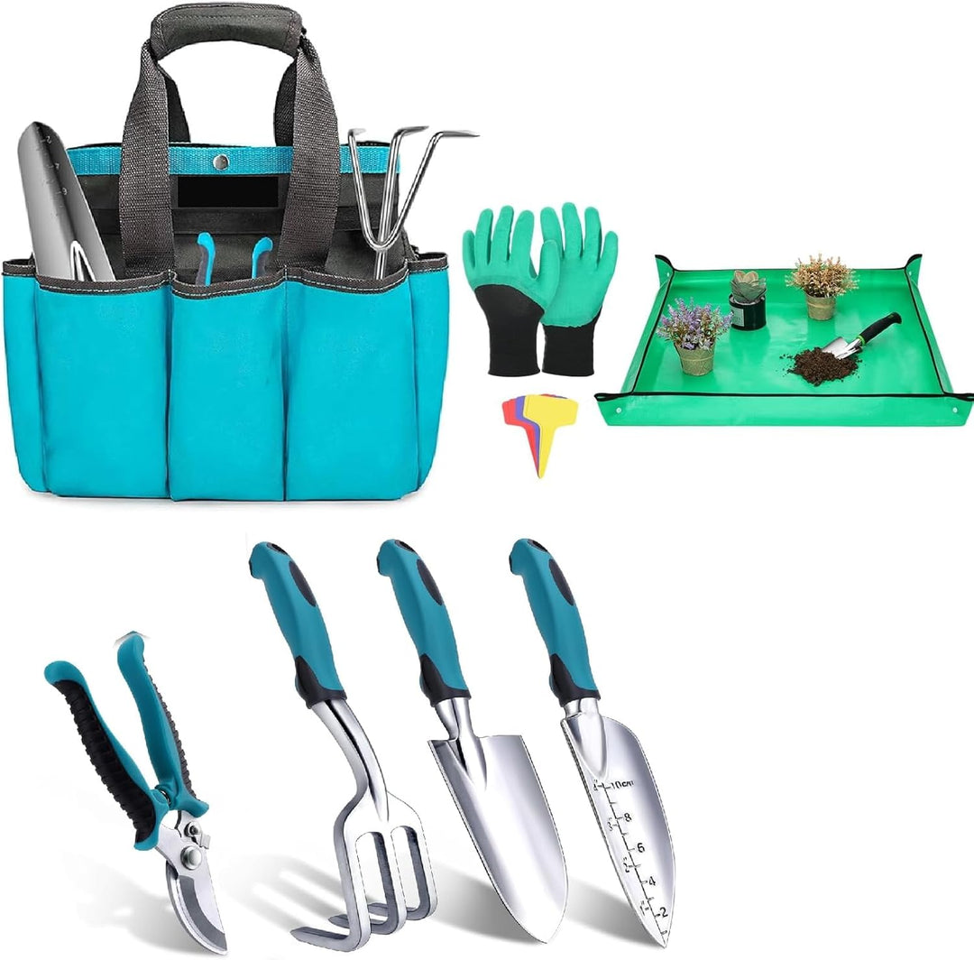 Housolution Gartengeräte Set, 8 PCS Gartenarbeit-Handwerkzeug-Set, Robust Aluminiumlegierung Gartena