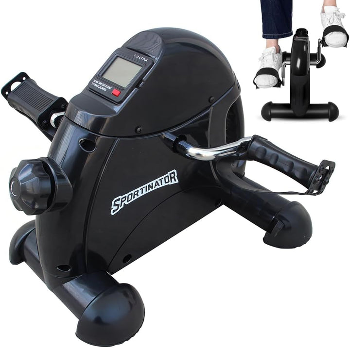 SPORTINATOR Mobility Mini Pedaltrainer – Heimtrainer für Beine & Arme, Einstellbarer Widerstand, LCD