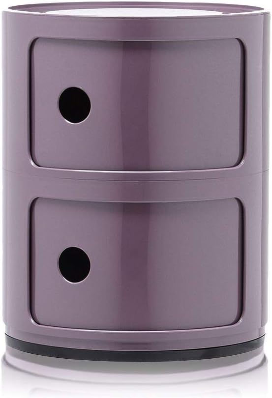 Kartell Componibili, 2 Elements, Violet, Runde Basis 2-fächer Violett, 2-fächer Violett