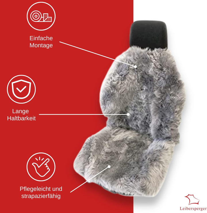 Leibersperger Hochwertige Autofell Sitzauflage Stoffsitz – Geeignet für Jede Jahreszeit - Besonders