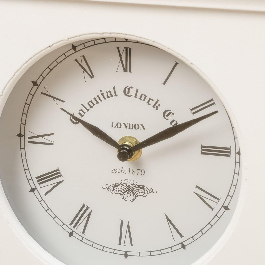 Tischuhr Betty Weiss, Höhe 24cm Analoge Uhr Standuhr mit römischen Ziffern