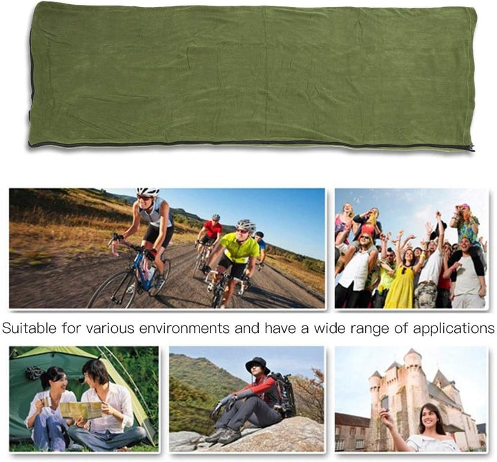 Schlafsack - Outdoor Camping Wandern Umschlag Tragbare Polar Fleece Anti-Pilling Schlafsack