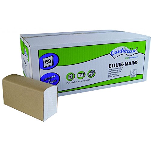 3750 Falthandtücher, mikrogeprägt, Falzung in Z, Weiss, 2 x 19 g/m², 2-lagig, 22 x 23 cm, H254M