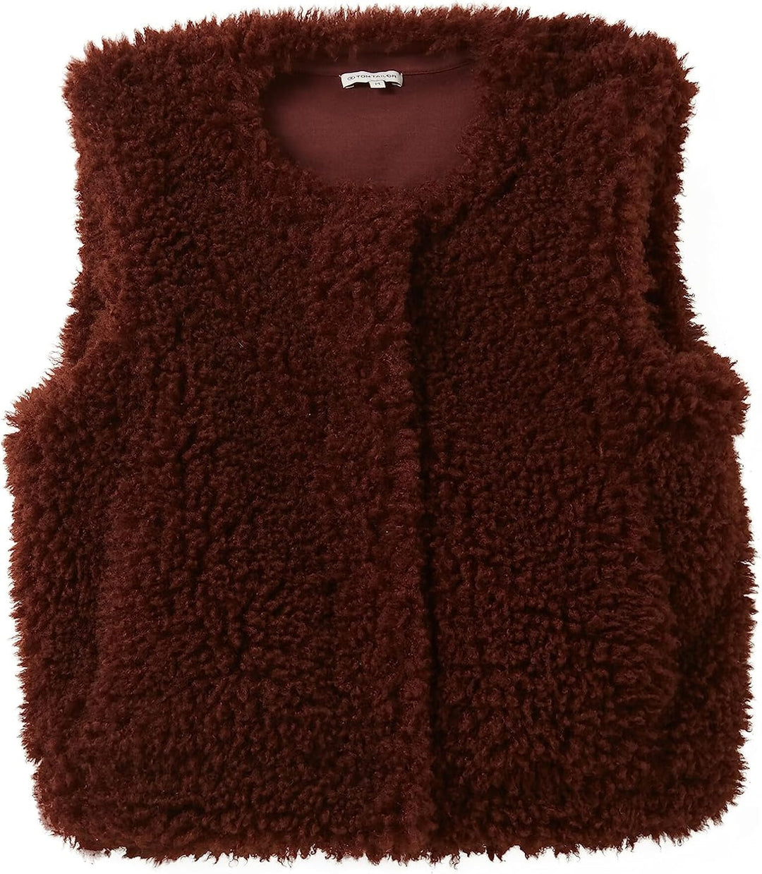 TOM TAILOR Damen Teddy Weste, 30337 - Raisin