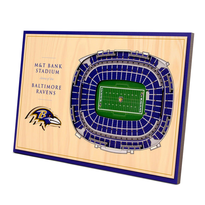 YouTheFan NFL Kansas City Chiefs 30,5 x 20,3 cm 3D Pfeilspitze Stadion View Display Baltimore Raben