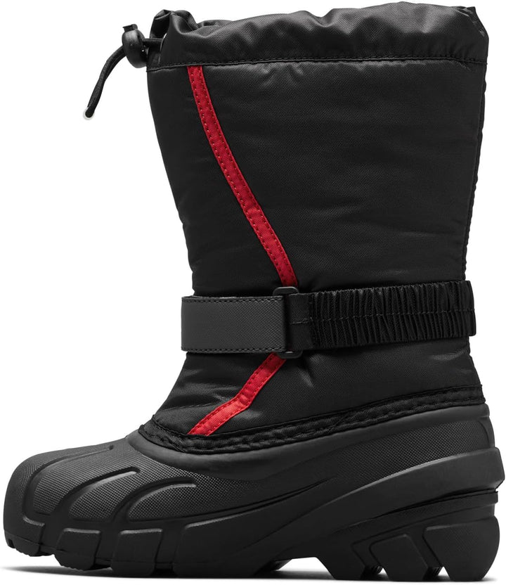 Sorel Flurry Winterstiefel für Kinder 32 EU Schwarz Black X Bright Red Youth, 32 EU Schwarz Black X