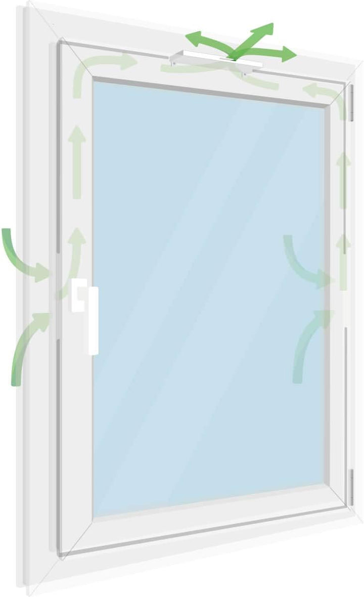 Schellenberg 46600 Universal-Fensterlüfter Passivlüftung für den Fensterflügel, Weiss Weiss Erweiter