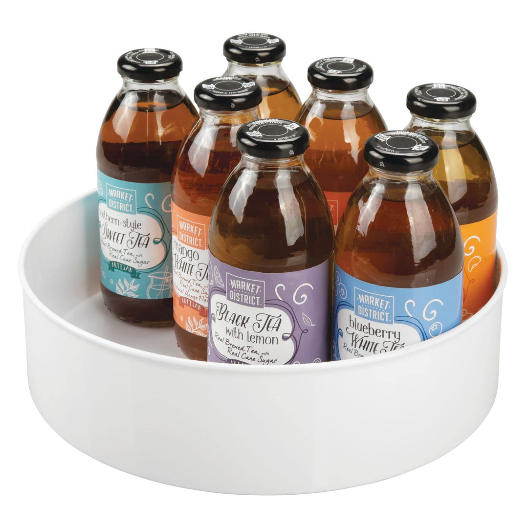 mDesign Lazy Susan Küchenregal – praktisches Gewürzregal für Küchenschrank – drehbarer Gewürzhalter