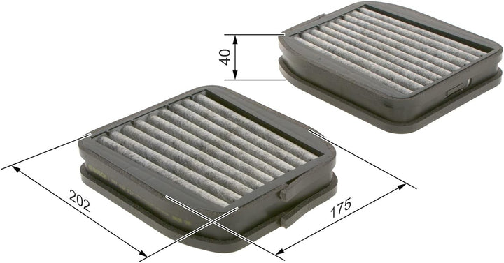 Bosch R2512 - Innenraumfilter mit Aktivkohle, Innenraumfilter mit Aktivkohle