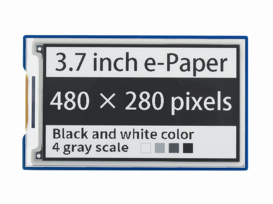 Waveshare 3.7inch E-Paper E-Ink Display HAT for Raspberry Pi with 480×280 Pixels Black/White 4 Grey