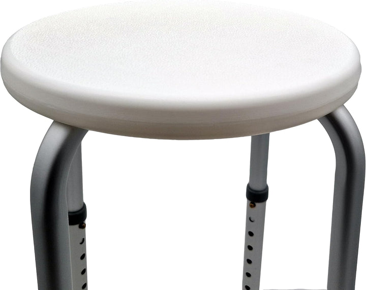 Mobiler Duschhocker, höhenverstellbar, Anti-Rutsch, Badstuhl Duschstuhl Badhocker White