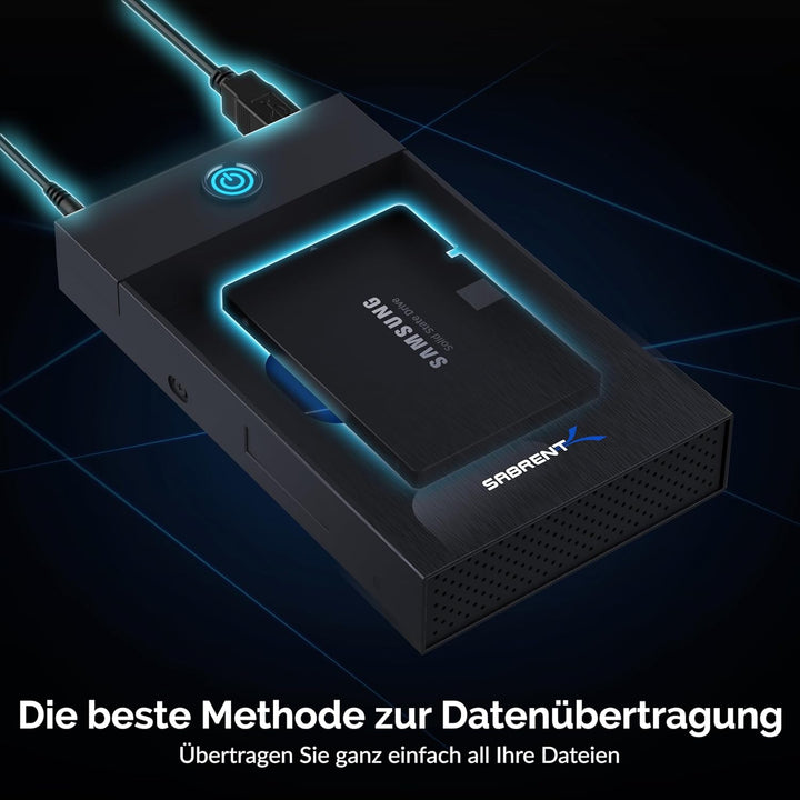 SABRENT SSD/HDD 2,5/3,5 Zoll Docking Station, festplatten gehäuse, USB 3.2 gen1 Hard Drive, sata auf