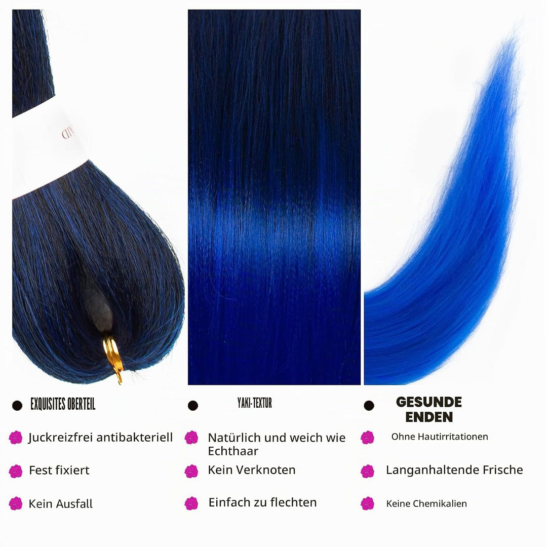 Pre-stretched Braiding Hair Professional Easy Crochet Braid Hair 26 Inch 8 Packs Hot Water Setting S