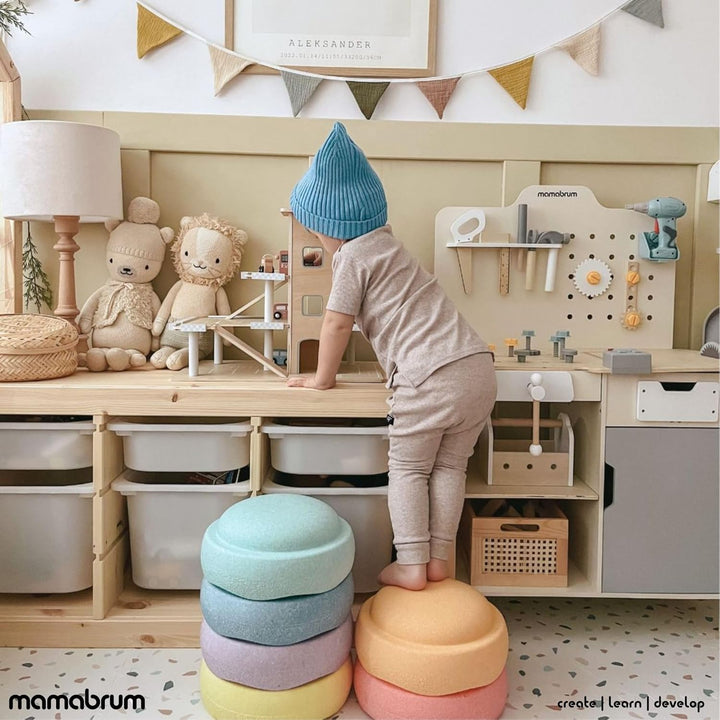 Mamabrum, Parkhaus für Kinder mit Accessoires, Auto Garage Holzgarage Kinder Holzspielzeug für Junge