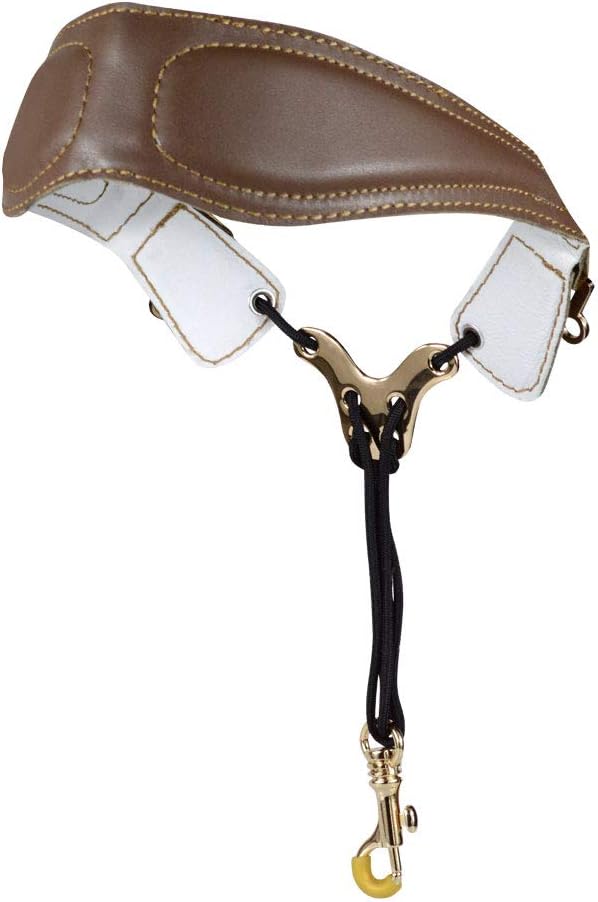 adorence Premium Saxophon Gurt (handgefertigt mit echtem Leder, atmungsaktivem Polster und Metallhak