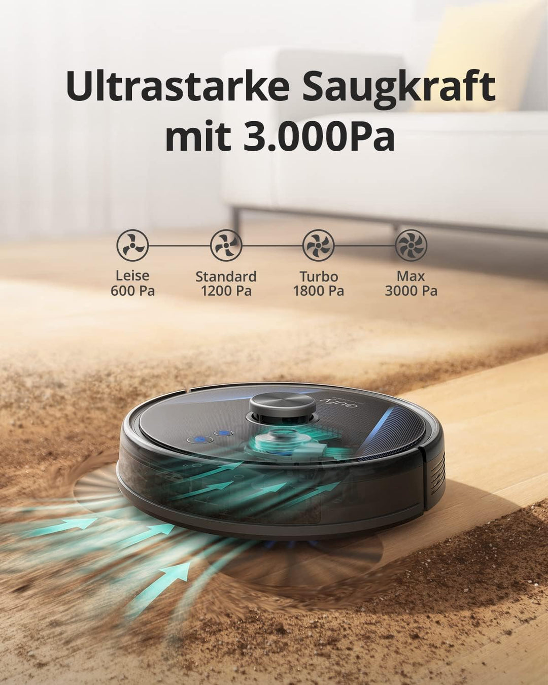eufy Saugroboter mit Absaugstation RoboVac LR30 Hybrid+, Mit Wischfunktion, 60 Tage Kapazität, iPath