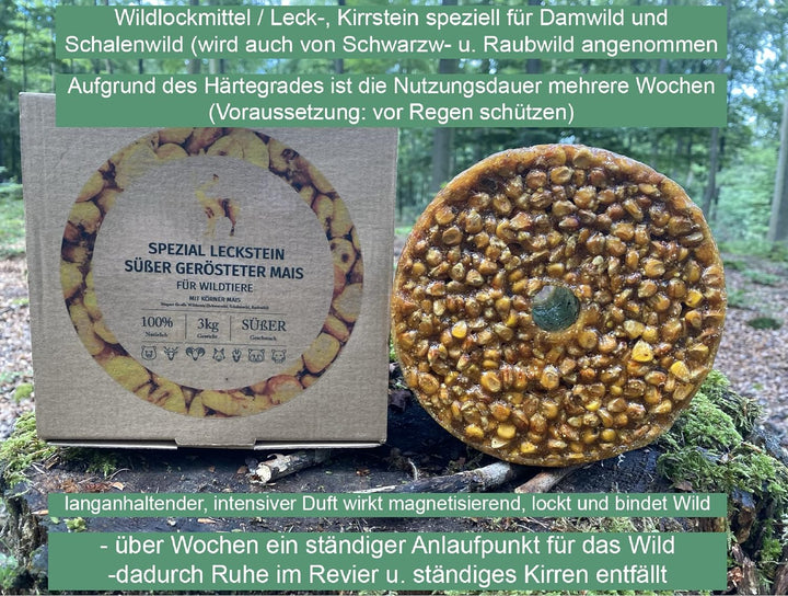 Wildlutscher Spezial Leckstein gerösteter Mais 3 kg (9,97 €/kg)