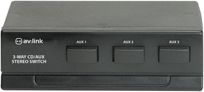 AV Link 3-Wege-Cd/Aux-Stereo-Schalter, Schwarz Einzeln, Einzeln