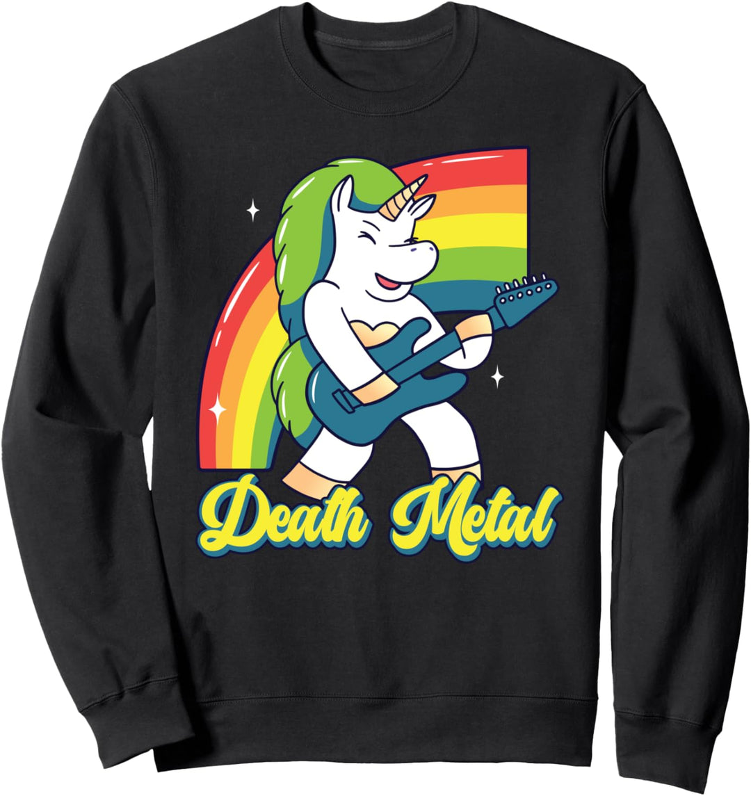Death Metal Einhorn Für Heavy Metal & Rock Fans & Metalheads Sweatshirt