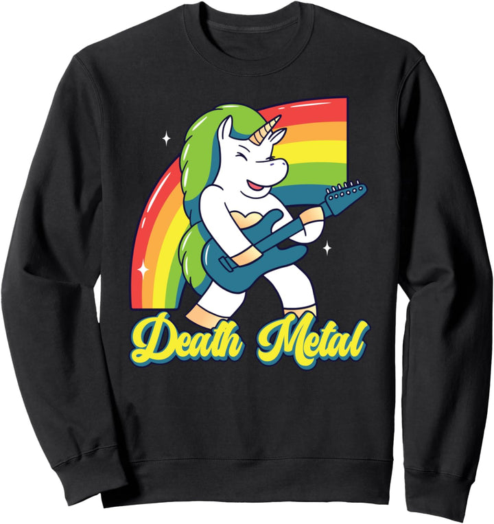 Death Metal Einhorn Für Heavy Metal & Rock Fans & Metalheads Sweatshirt