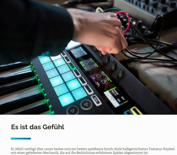 Novation 49SL MkIII MIDI-Controller-Keyboard mit 49 Tasten und Sequenzer sowie DAW-Integration