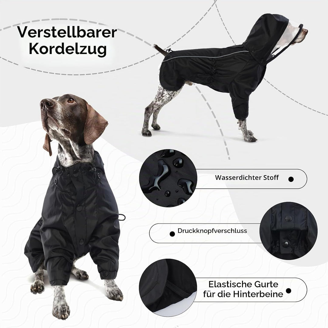 Wasserdichter Hundemantel, Regenschutz Hund Regenjacke Hunderegenmantel Einstellbare wasserdichte Ha