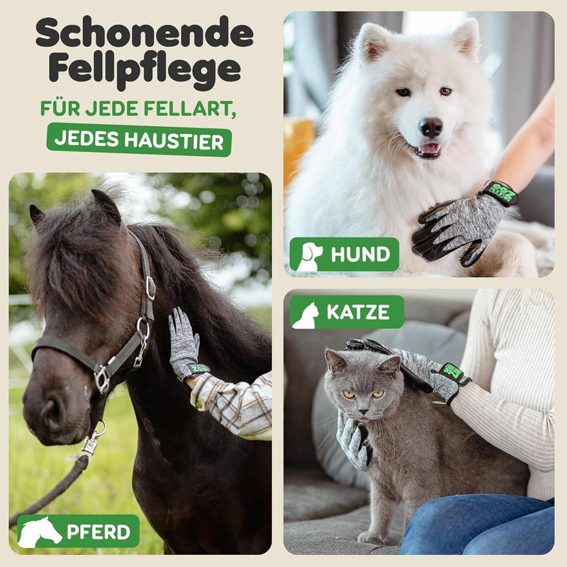 DR Zoo Gr. S Paar Fellpflegehandschuh zur Fellpflege - Handschuh für Hund und Katze, S