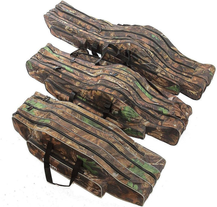 KANANA Angeltasche Rutentasche Rutenfutteral Angelkoffer Anglertasche Tasche (3fach) 70cm