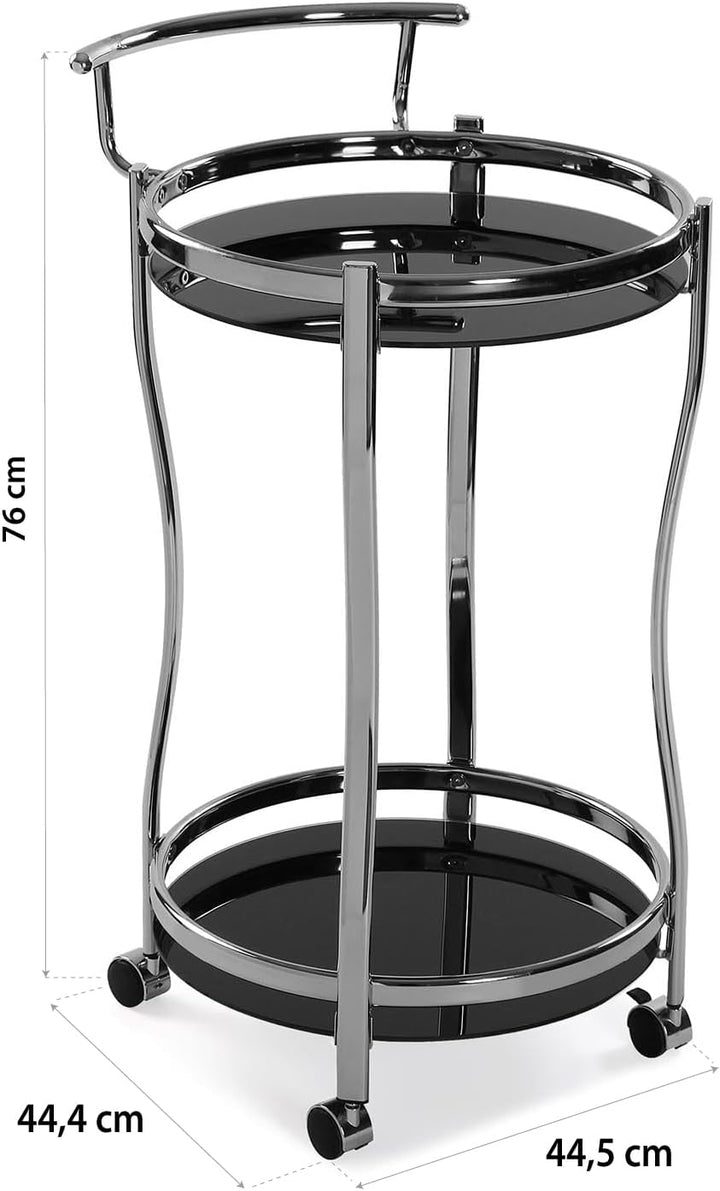Versa Driana Wagen für Küche, Wohnzimmer oder Esszimmer, Moderne Servierwagen, Massnahmen (H x L x B