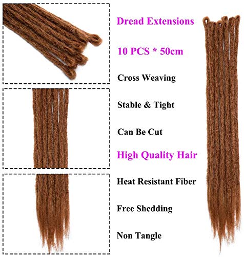 SEGO 10 Stränge Dreadlocks Braids Extensions Synthetische Braiding Hair Crochet Dreads Haarteil Haar