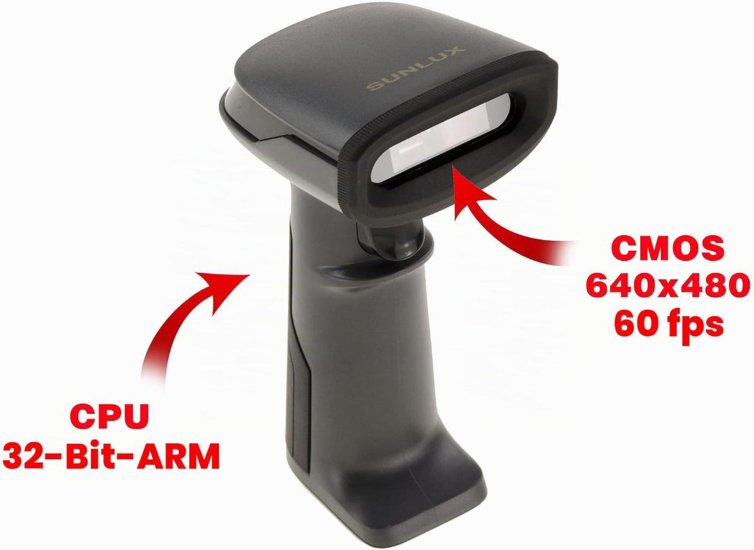 KALEA-INFORMATIQUE Handheld-Scanner für Barcodes vom Typ EAN und 2D-Codes vom Typ QR Code. Serielle