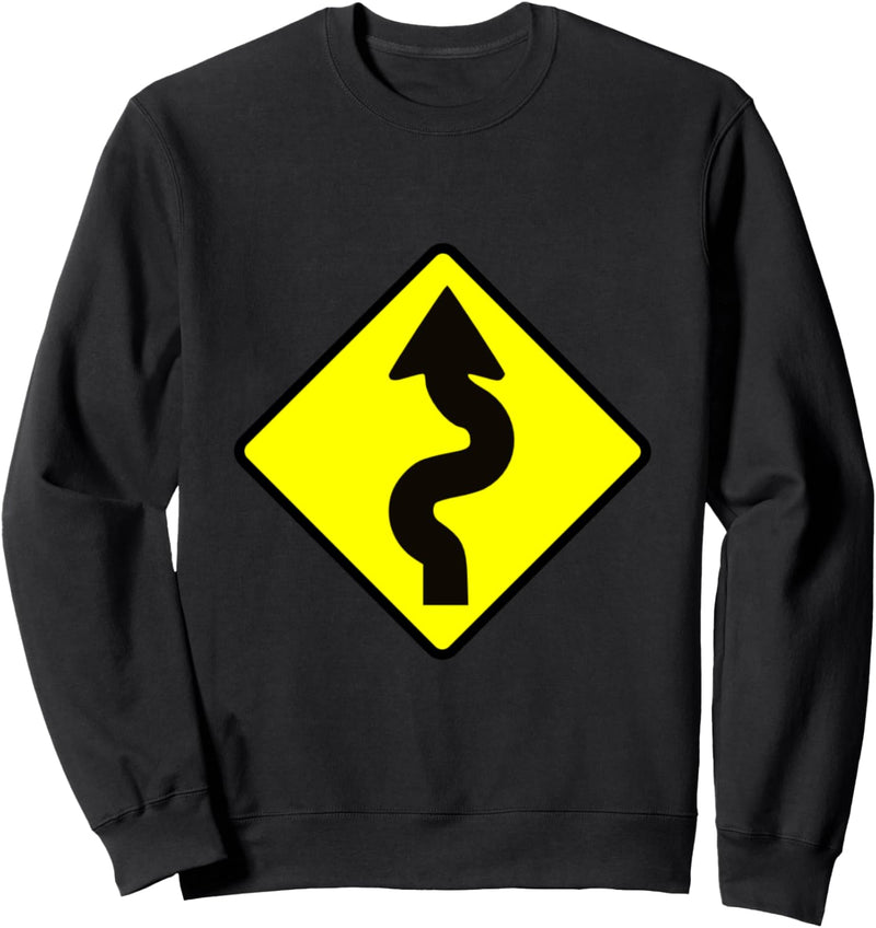 Winding Road Schild Sweatshirt