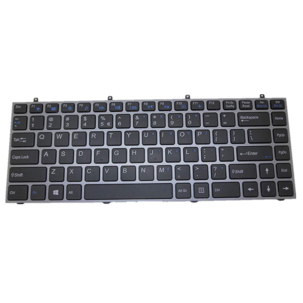 fqparts-cd Replacement Laptop Tastatur für for CLEVO W230 W230SD W230SS W230ST Silber US United Stat