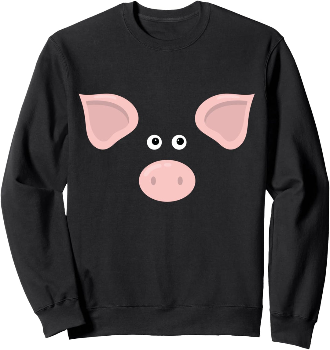 Schwein Kostüm Halloween Gesicht Ferkel Ferkel Ferkel Karneval Sweatshirt