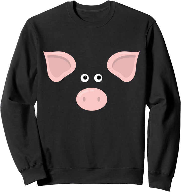 Schwein Kostüm Halloween Gesicht Ferkel Ferkel Ferkel Karneval Sweatshirt