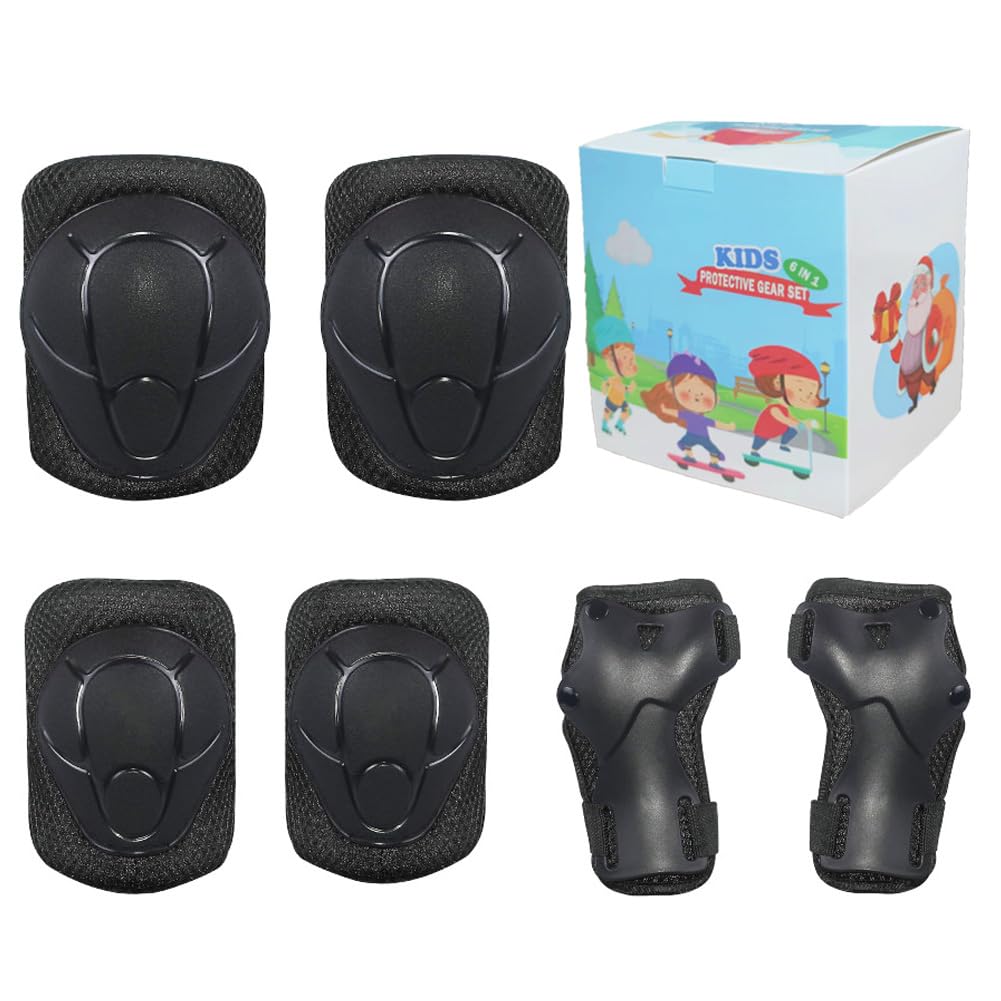 LANOVAGEAR Knieschoner Kinder 2-16 Jahre Schoner Inliner Kinder - Skate Protektoren Set-6er - Kniesc