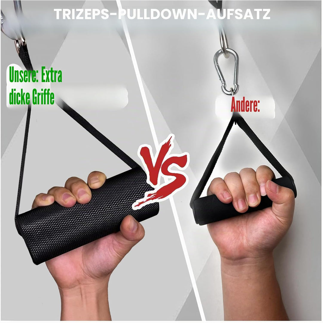 Arm-Wrestling-Griffe, dicke Armwresting-Trainingsgeräte, Lat-Pulldown-Aufsätze, D-Griff, V-Bar-Kabel